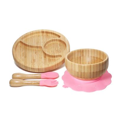 hot selling bamboo baby feeding set 4 PCS