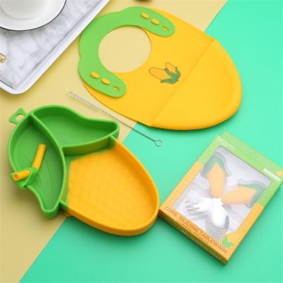 corn silicone baby feeding set